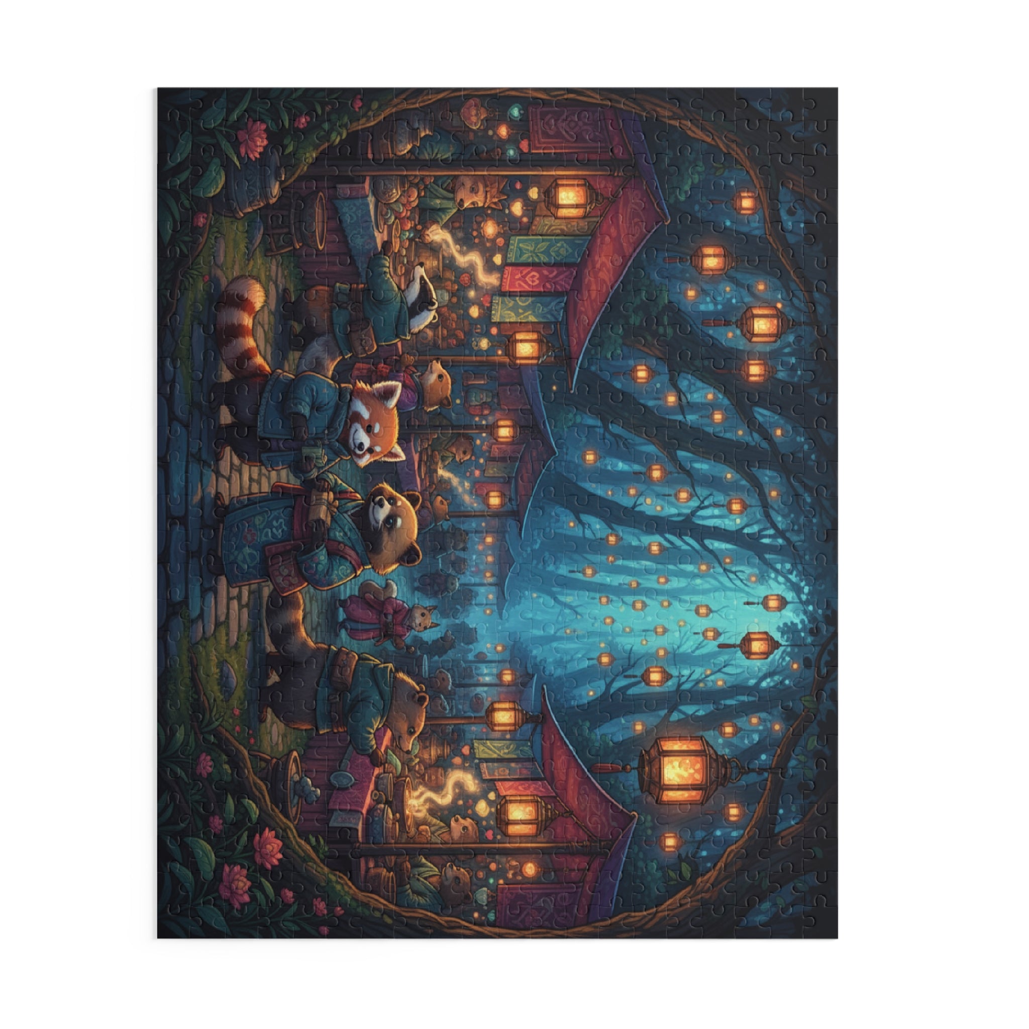 Love in the Lantern Market Jigsaw Puzzle (120/252/500 pcs)