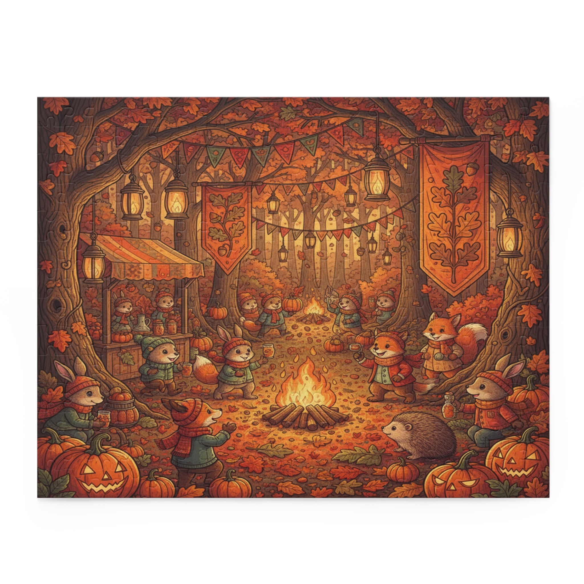 Autumn Animal Festival Jigsaw Puzzle (120/252/500 pcs)