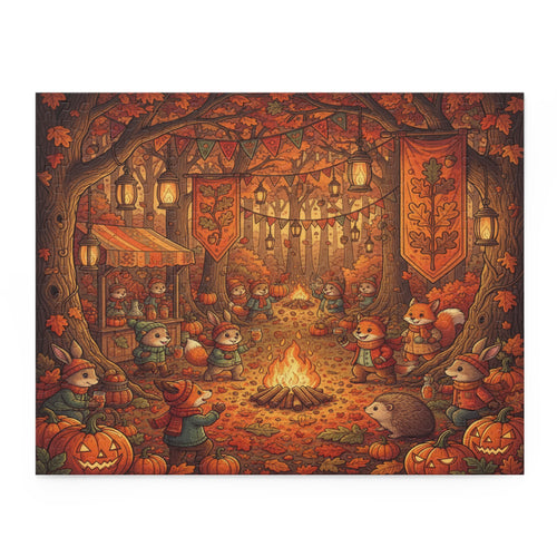 Autumn Animal Festival Jigsaw Puzzle (120/252/500 pcs)