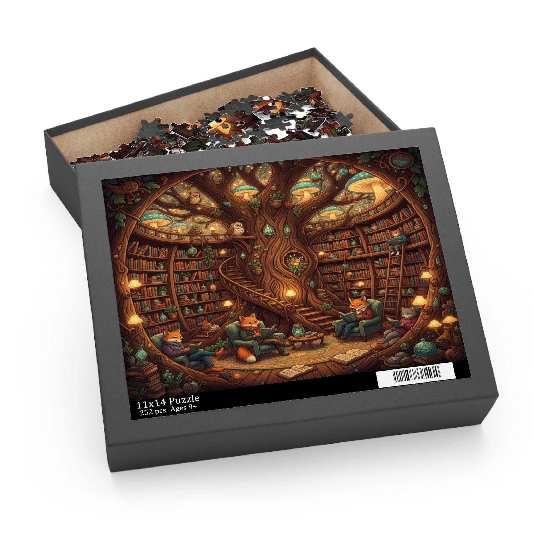 Magical Tree Library Jigsaw Puzzle (120/252/500 pcs)