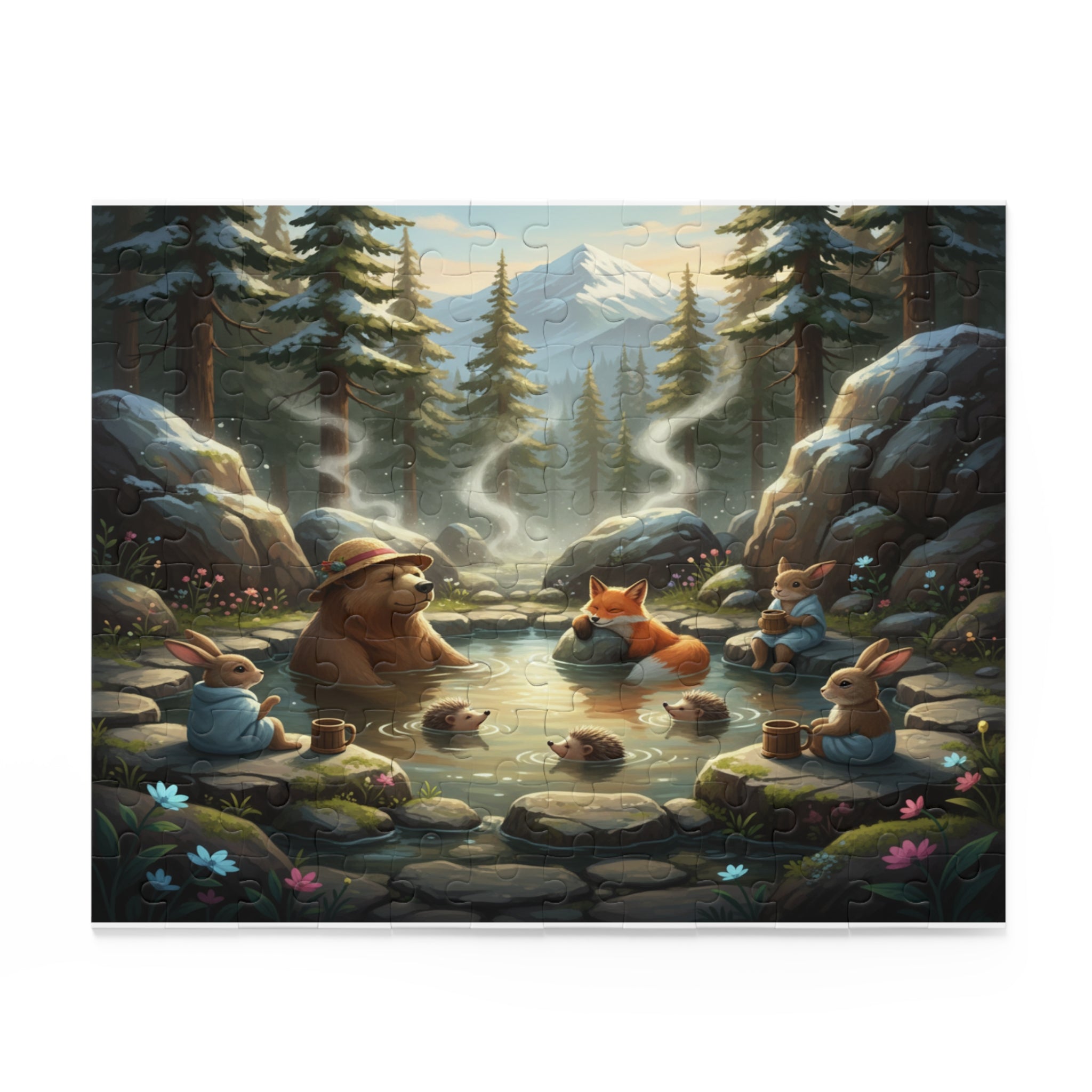Mountain Hot Springs Jigsaw Puzzle (120/252/500 pcs)