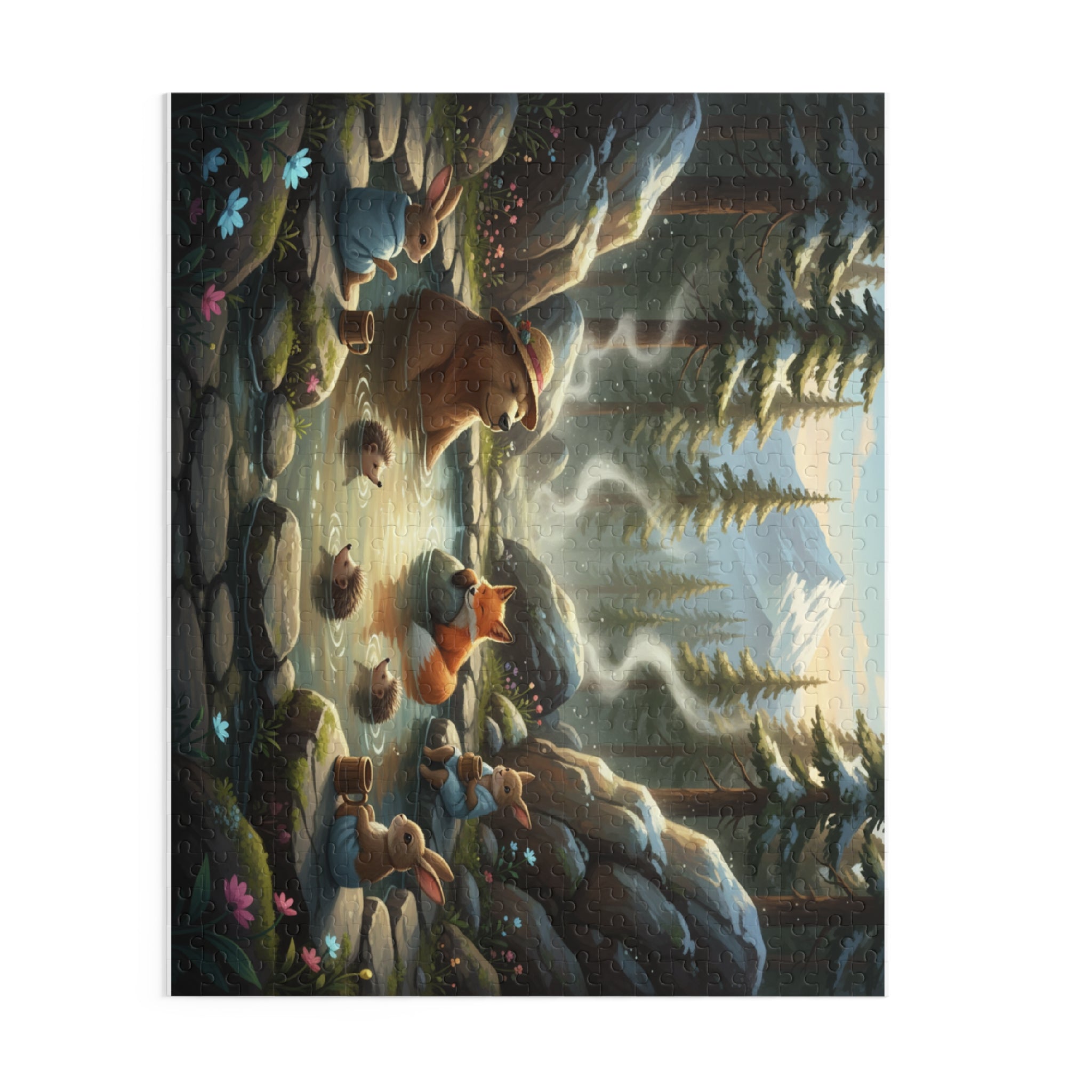 Mountain Hot Springs Jigsaw Puzzle (120/252/500 pcs)