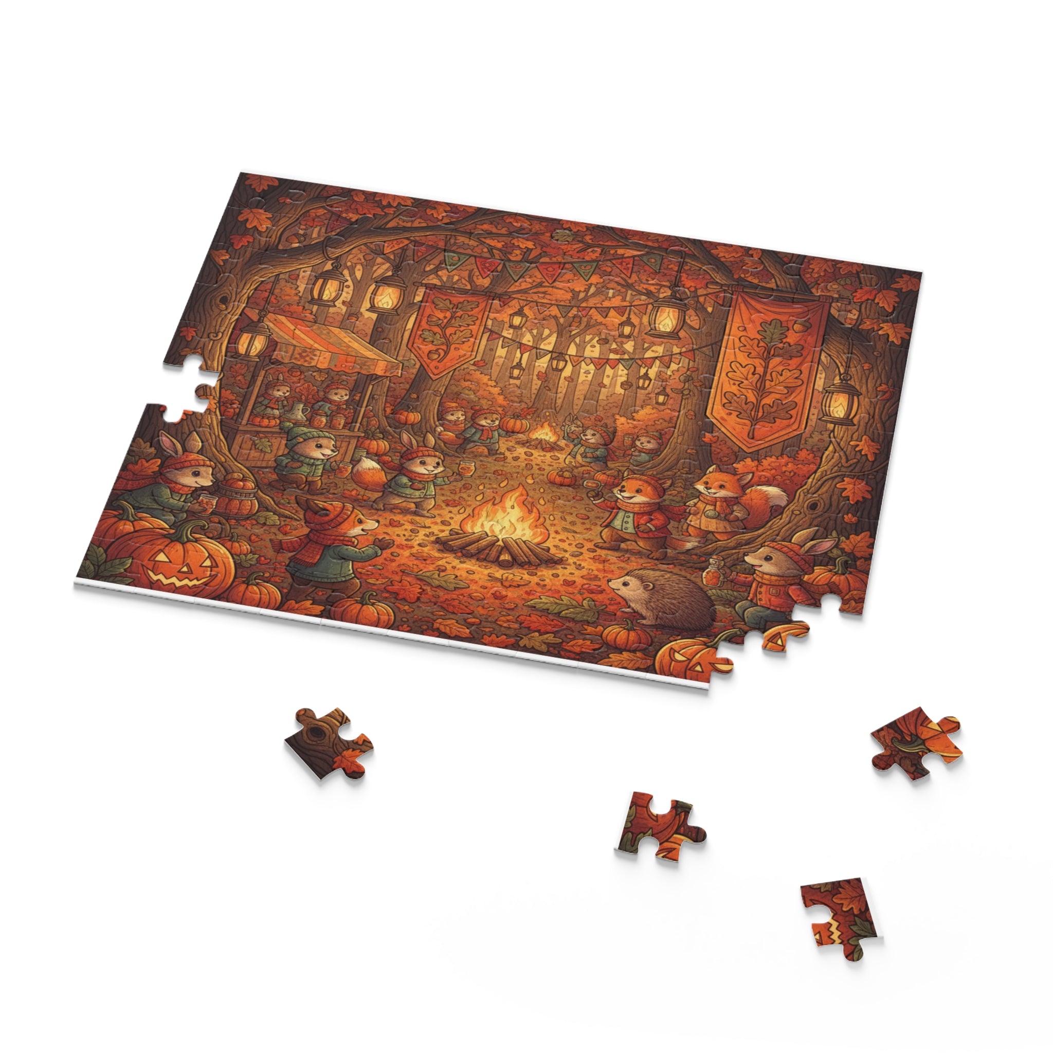 Autumn Animal Festival Jigsaw Puzzle (120/252/500 pcs)