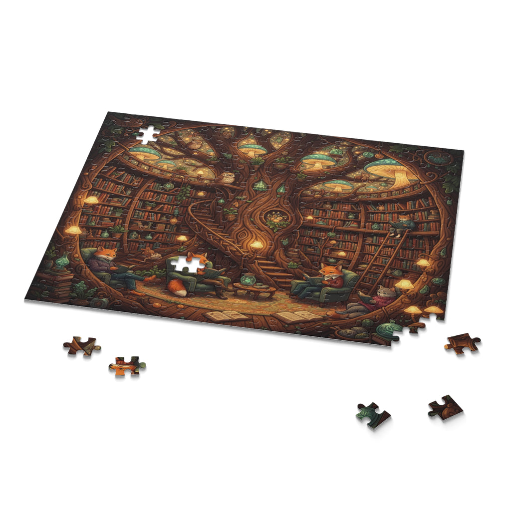 Magical Tree Library Jigsaw Puzzle (120/252/500 pcs)