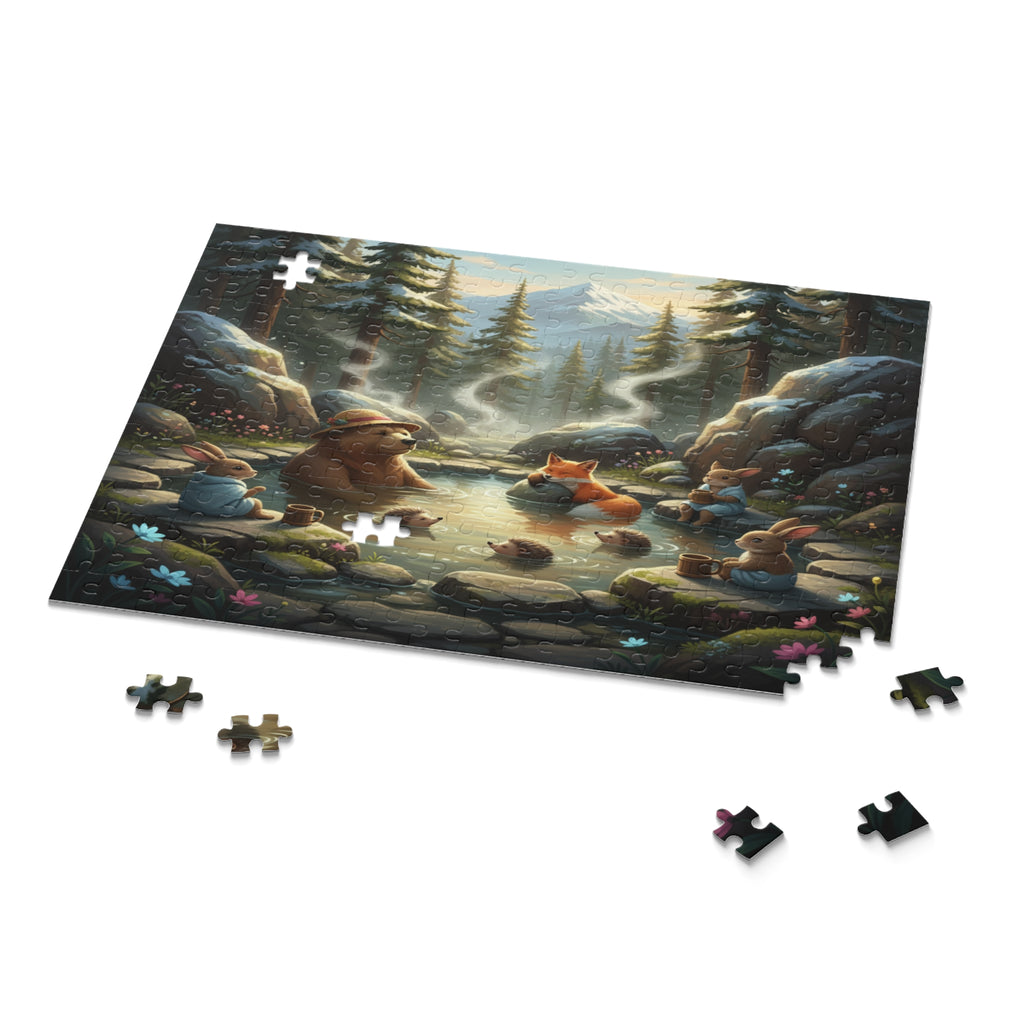 Mountain Hot Springs Jigsaw Puzzle (120/252/500 pcs)