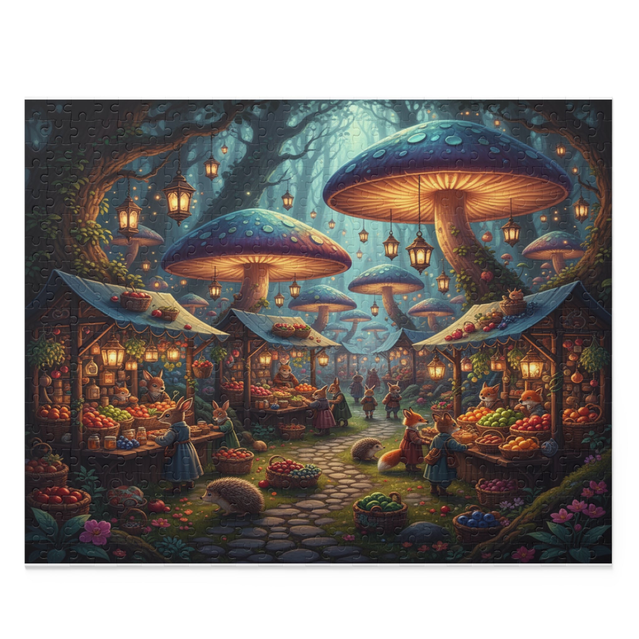 Mushroom Market Jigsaw Puzzle (120/252/500 pcs)