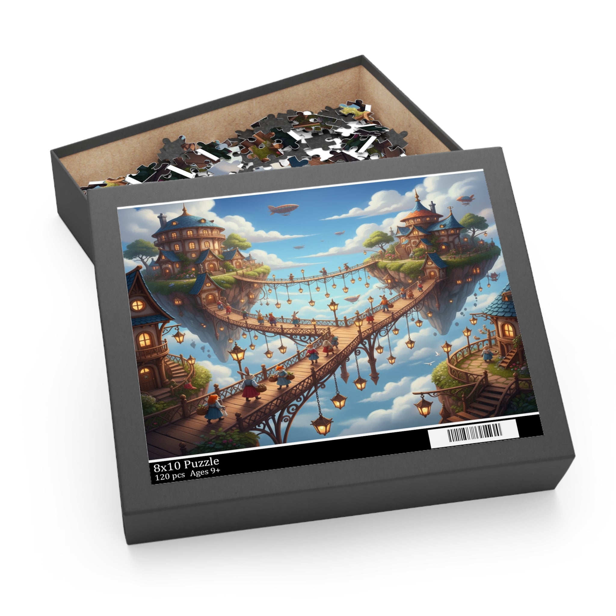 Sky Bridge Village Jigsaw Puzzle (120/252/500 pcs)