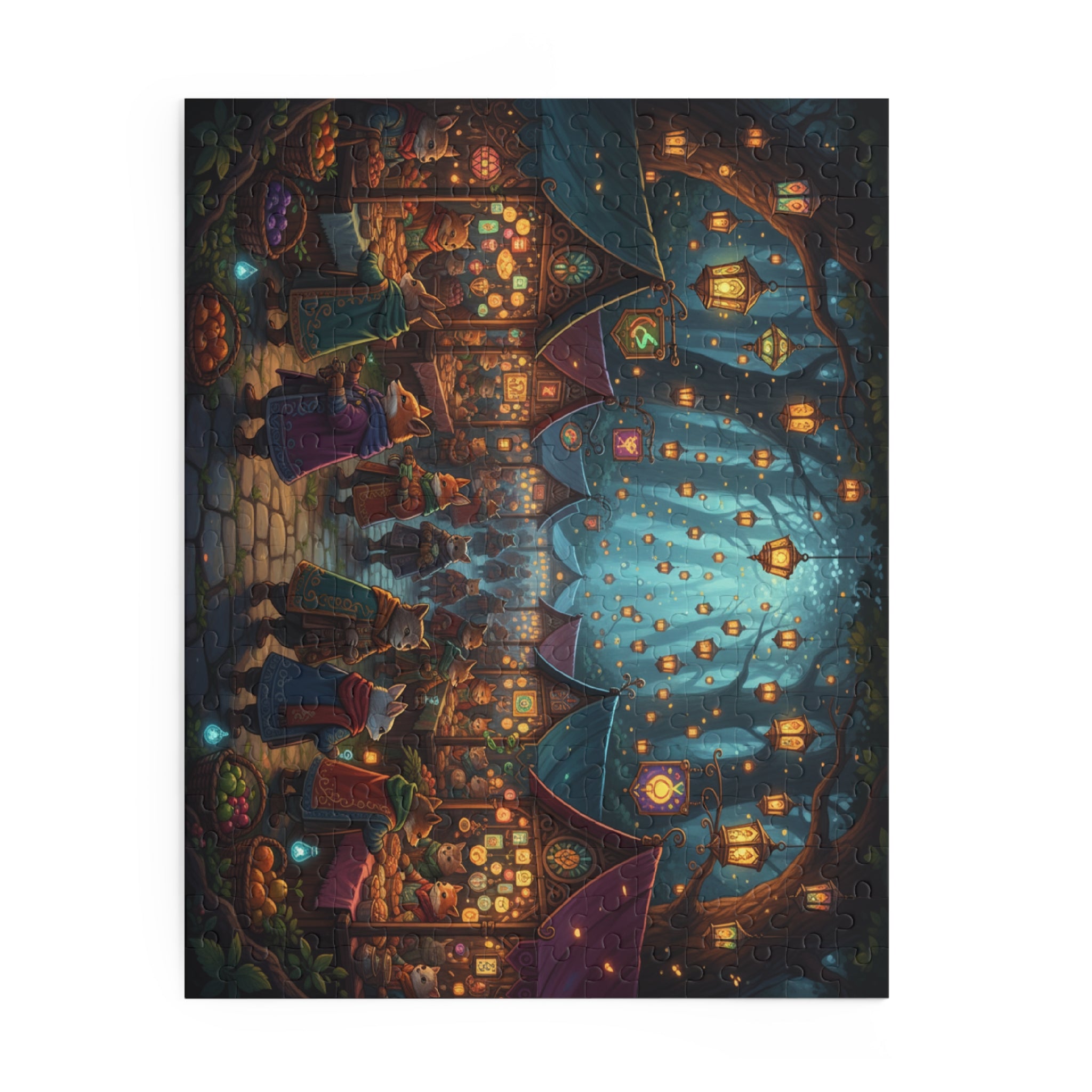 Night Market in the Woods Jigsaw Puzzle (120/252/500 pcs)