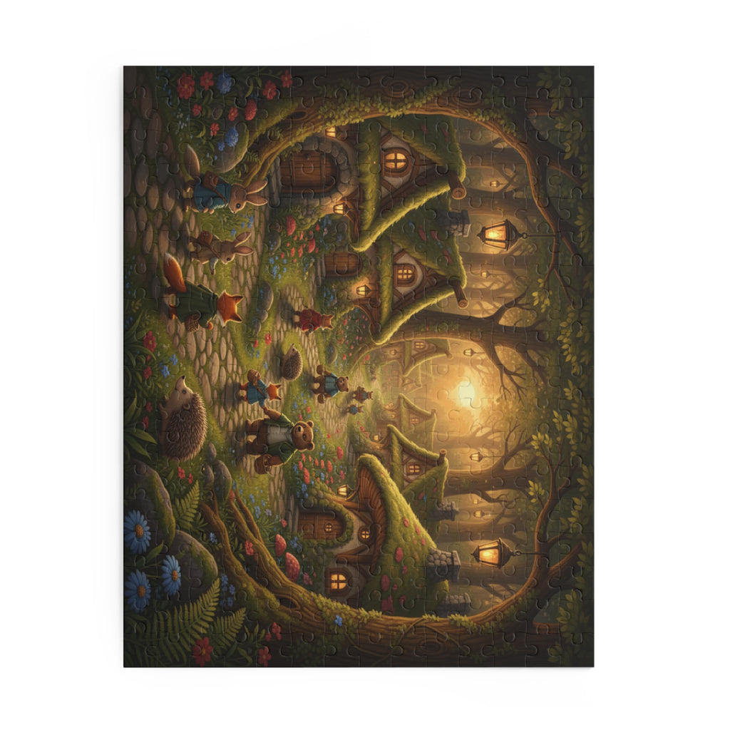 Cozy Forest Village Jigsaw Puzzle (120/252/500 pcs)