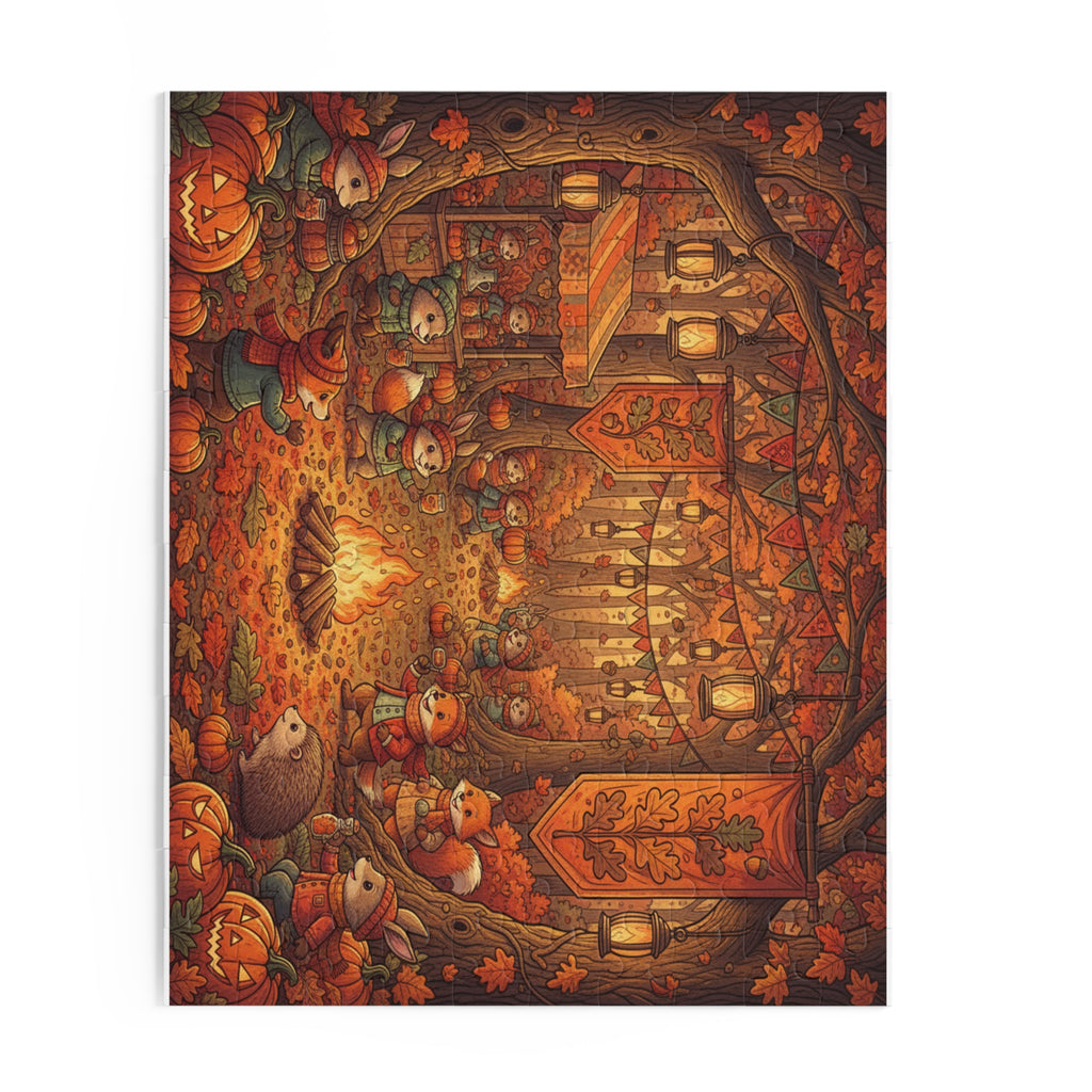 Autumn Animal Festival Jigsaw Puzzle (120/252/500 pcs)