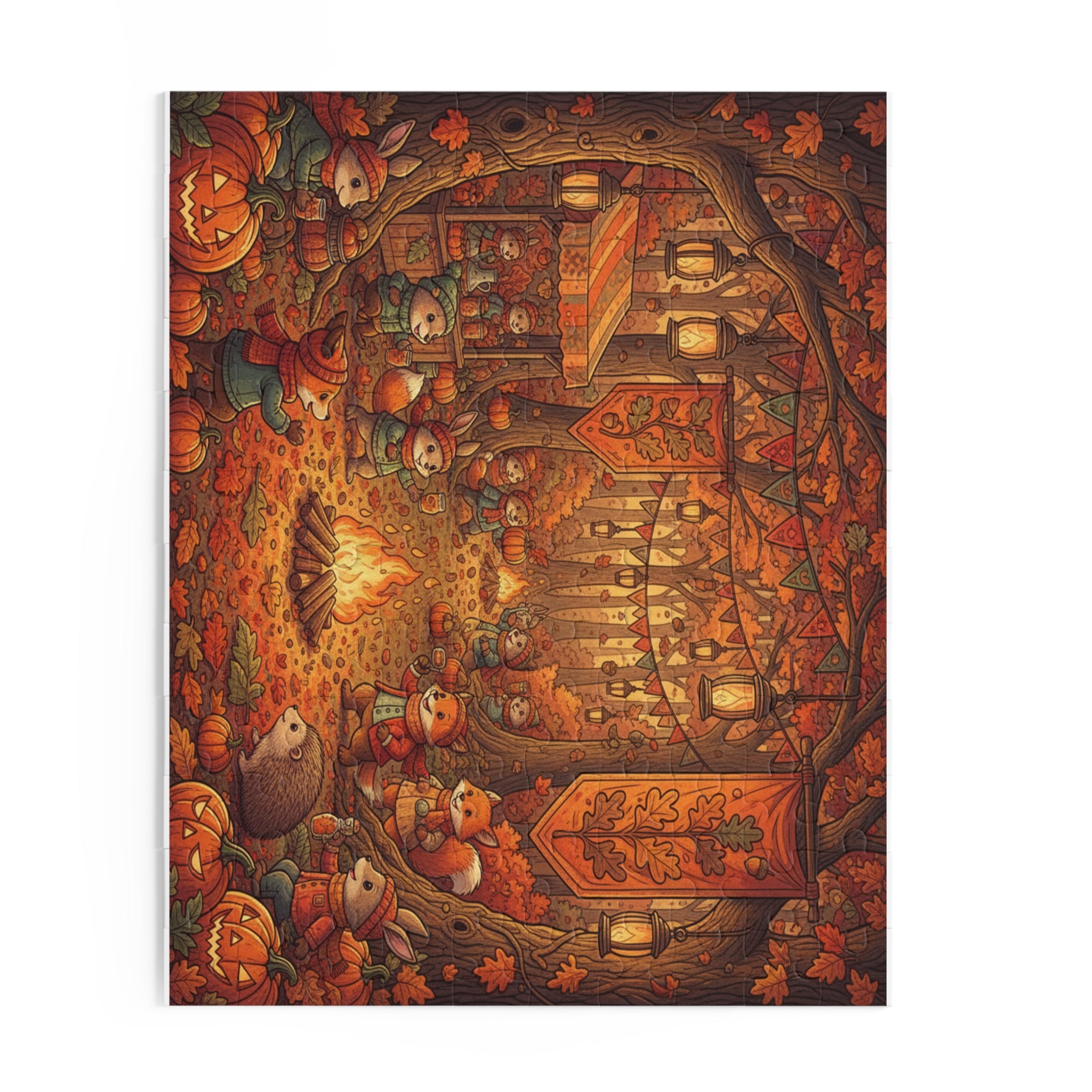Autumn Animal Festival Jigsaw Puzzle (120/252/500 pcs)