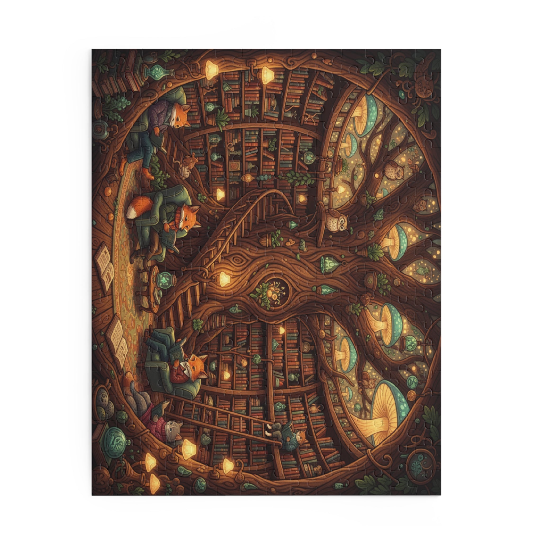 Magical Tree Library Jigsaw Puzzle (120/252/500 pcs)
