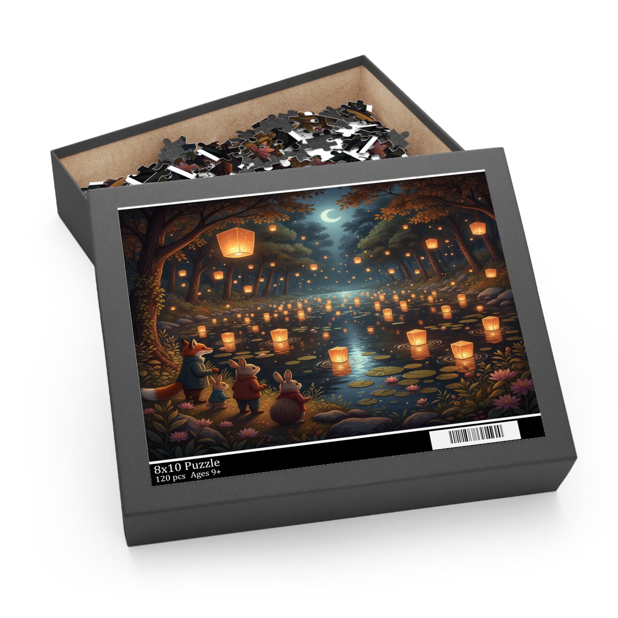 Floating Lantern Lake Jigsaw Puzzle (120/252/500 pcs)