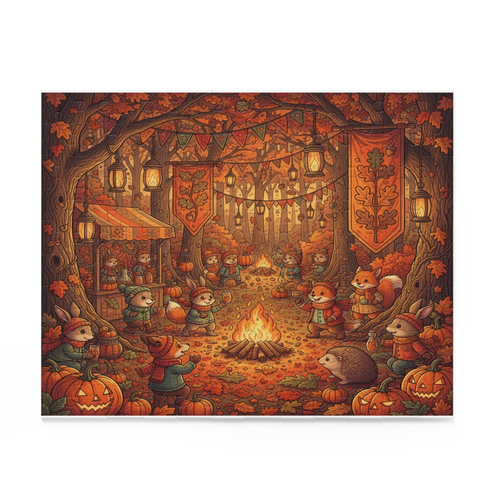 Autumn Animal Festival Jigsaw Puzzle (120/252/500 pcs)