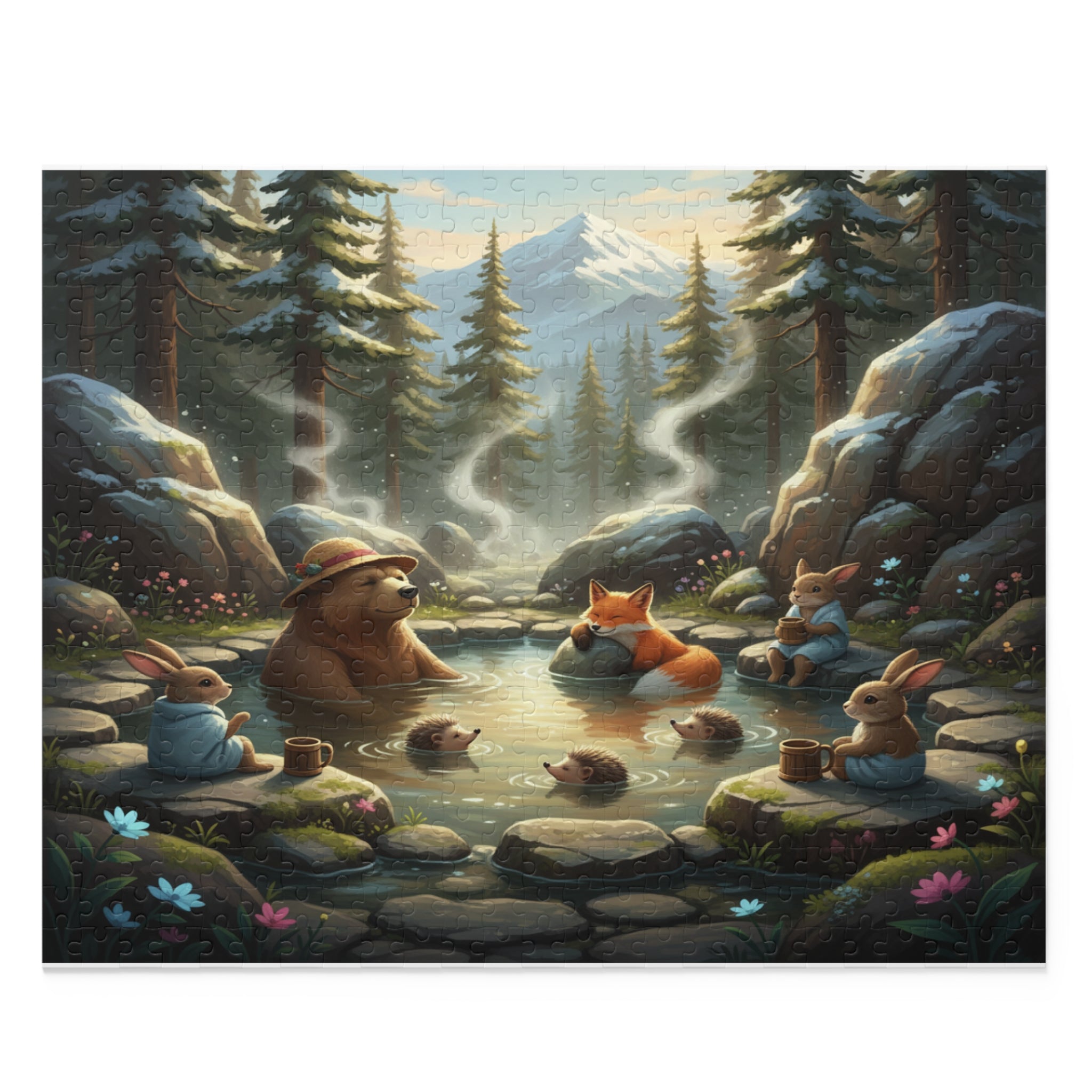 Mountain Hot Springs Jigsaw Puzzle (120/252/500 pcs)
