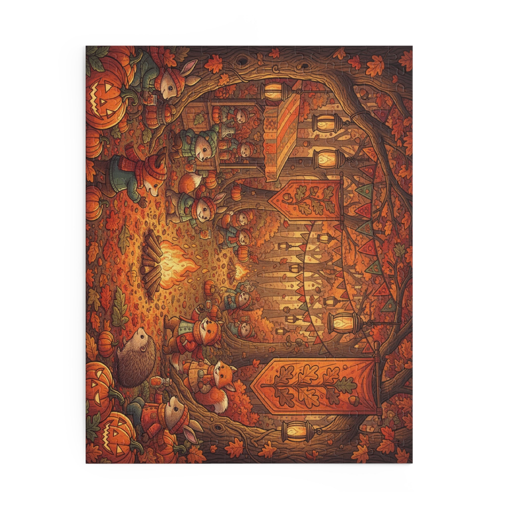 Autumn Animal Festival Jigsaw Puzzle (120/252/500 pcs)