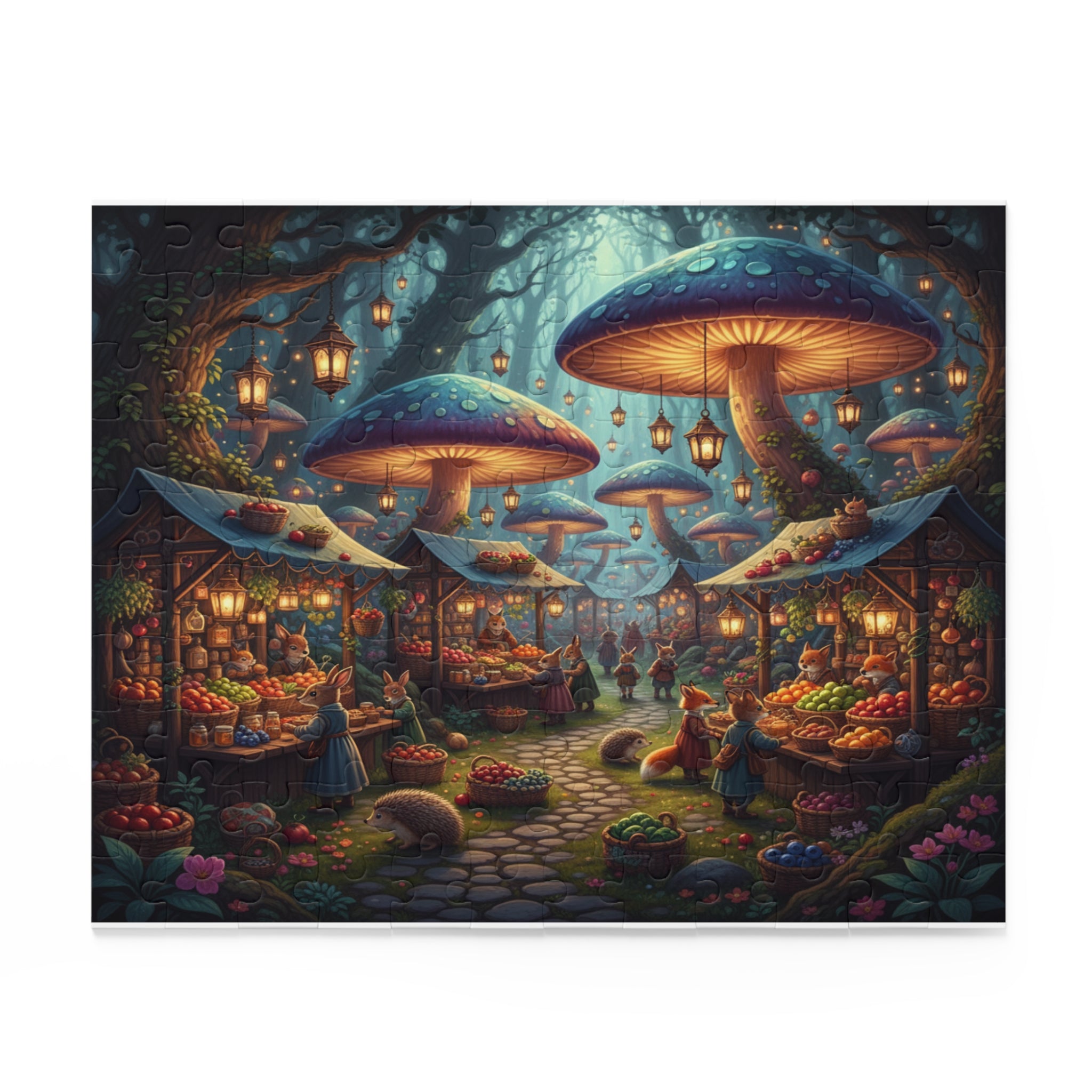 Mushroom Market Jigsaw Puzzle (120/252/500 pcs)