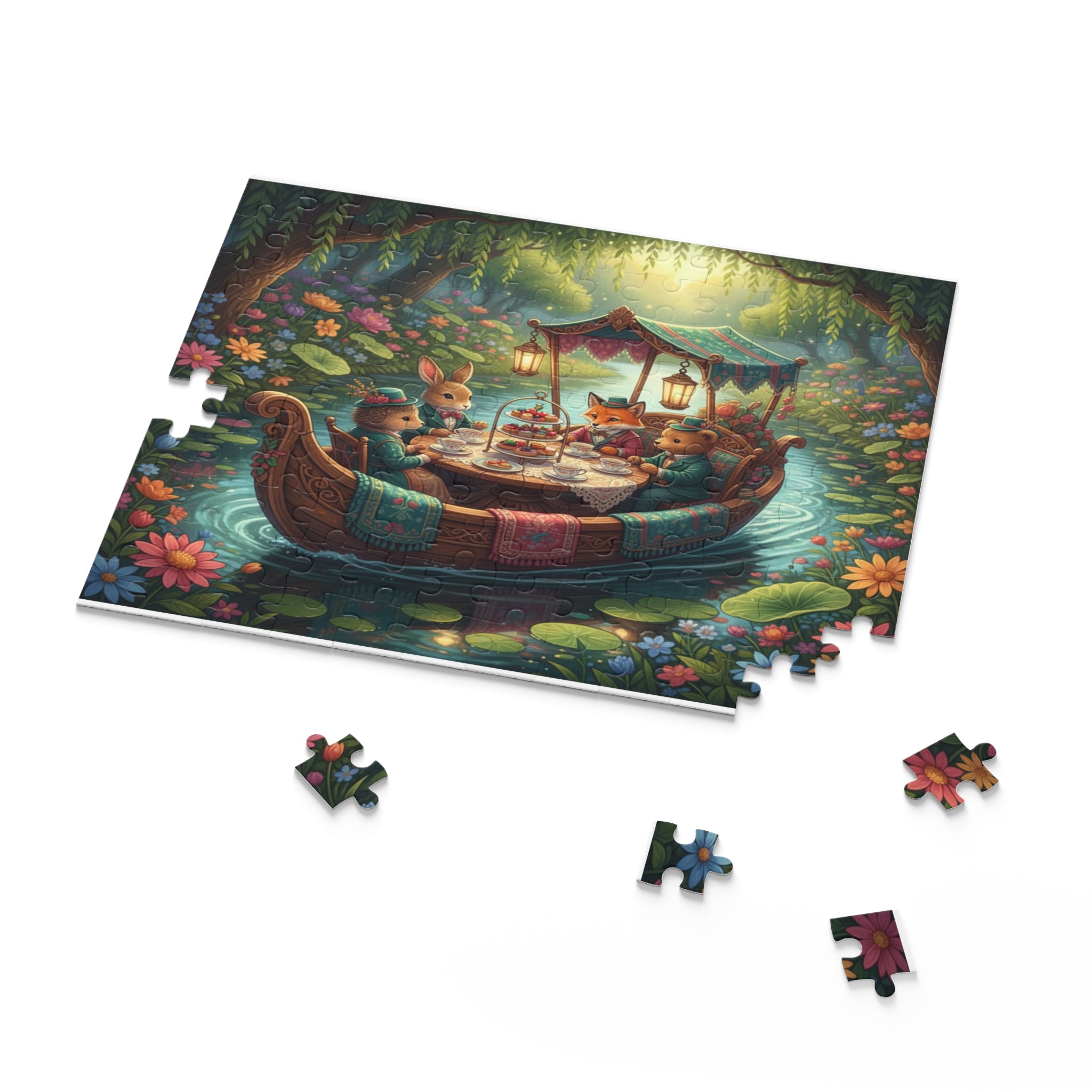 Riverboat Tea Party Jigsaw Puzzle (120/252/500 pcs)