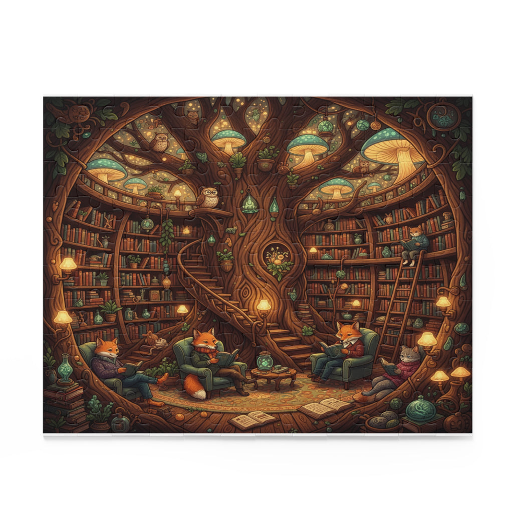 Magical Tree Library Jigsaw Puzzle (120/252/500 pcs)