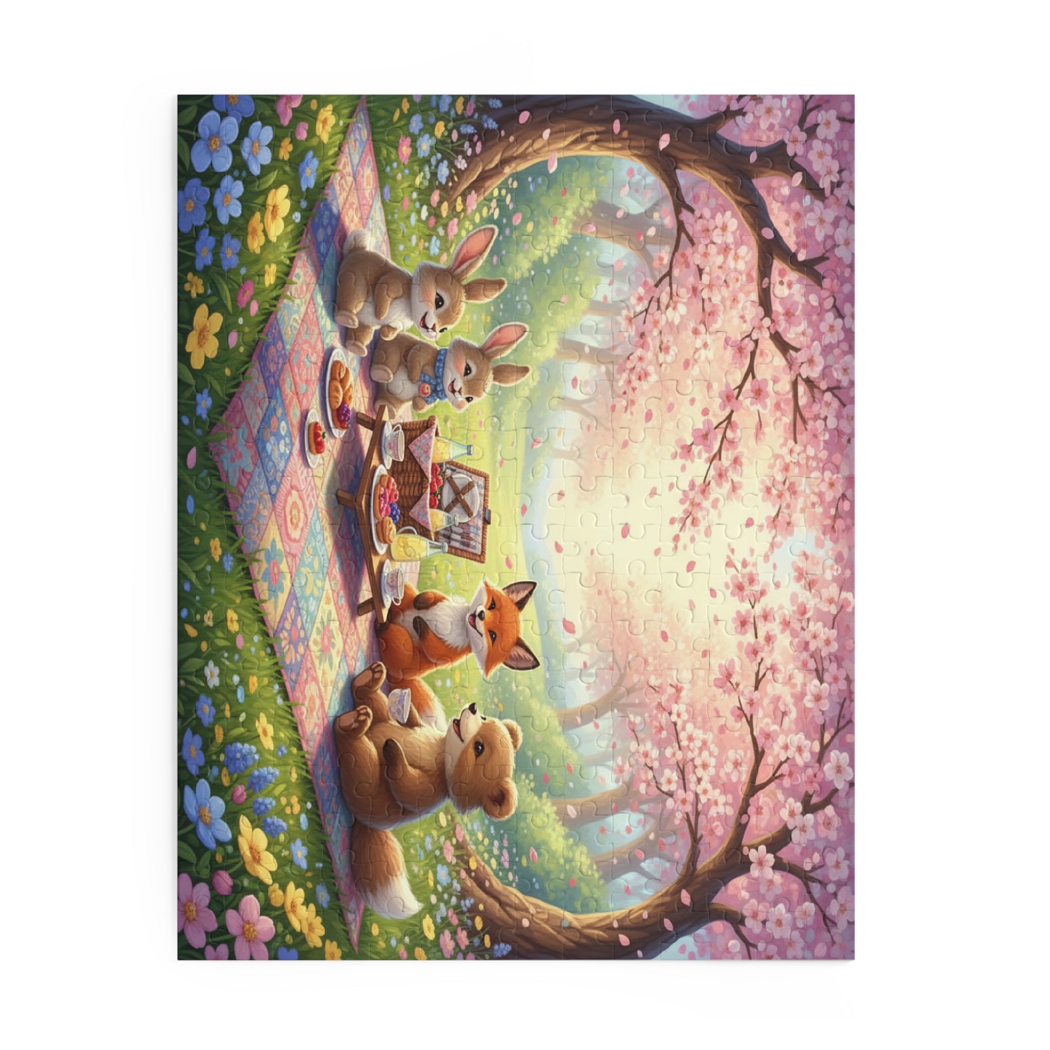 Spring Blossom Picnic Jigsaw Puzzle (120/252/500 pcs)