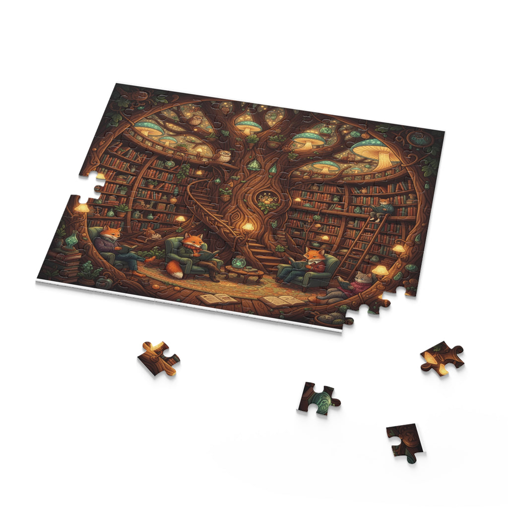 Magical Tree Library Jigsaw Puzzle (120/252/500 pcs)