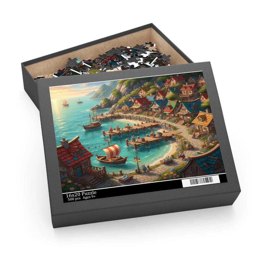 Seaside Animal Town Jigsaw Puzzle (120/252/500 pcs)