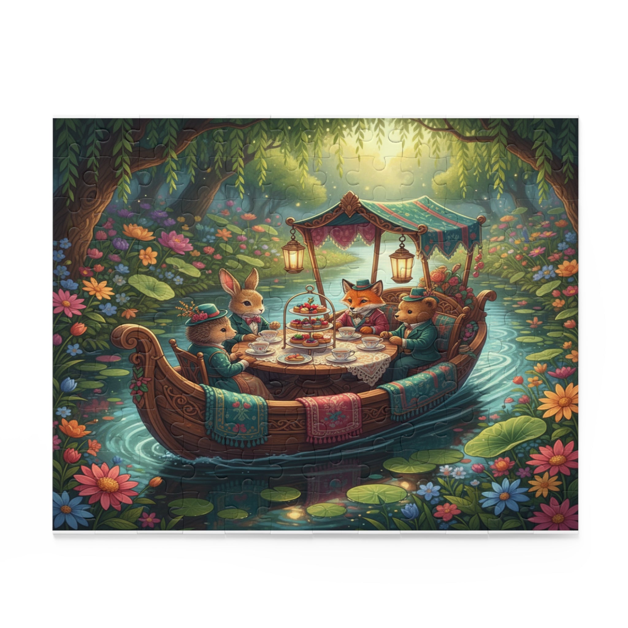Riverboat Tea Party Jigsaw Puzzle (120/252/500 pcs)