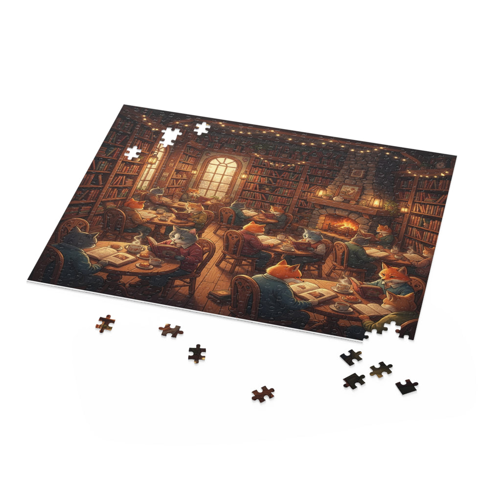 Animal Book Café Jigsaw Puzzle (120/252/500 pcs)