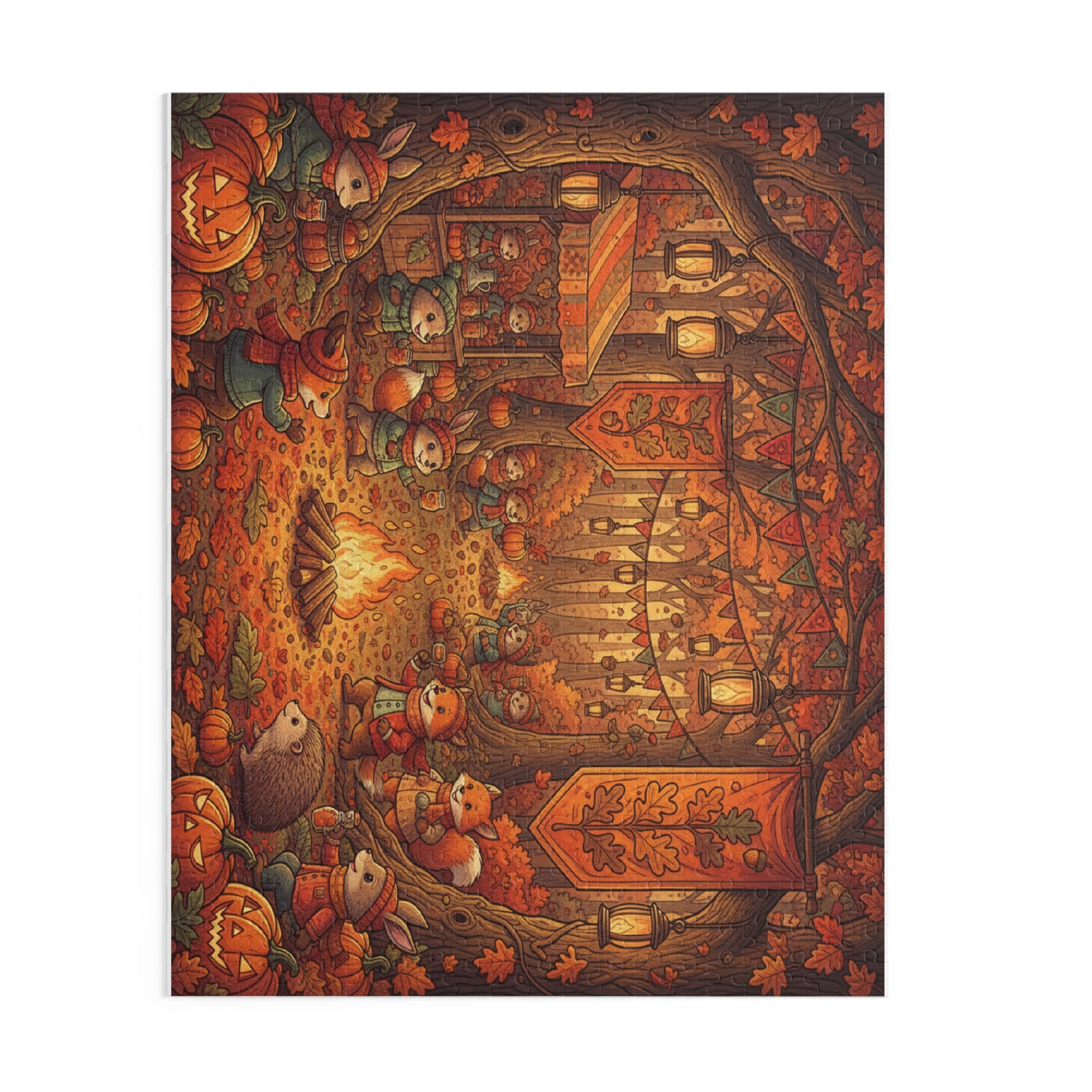 Autumn Animal Festival Jigsaw Puzzle (120/252/500 pcs)