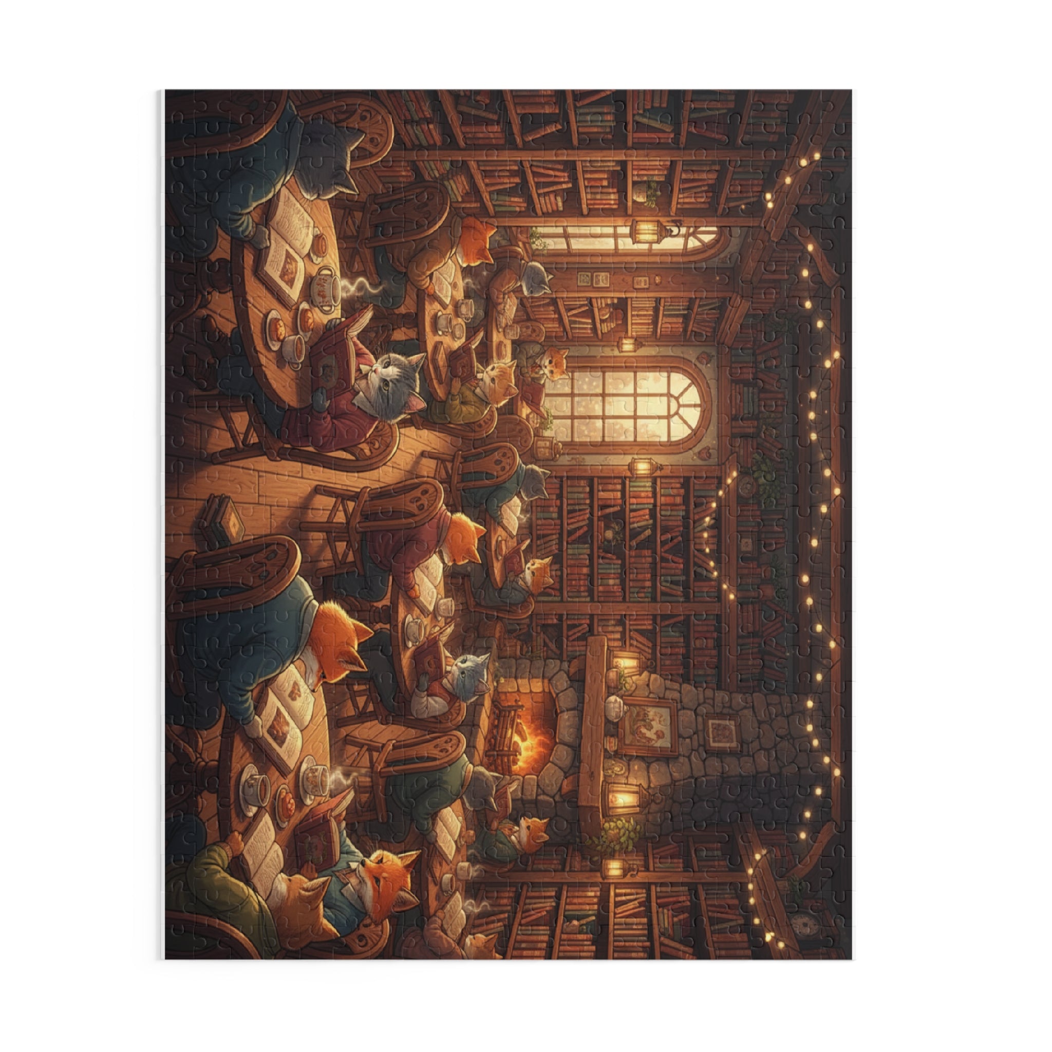 Animal Book Café Jigsaw Puzzle (120/252/500 pcs)