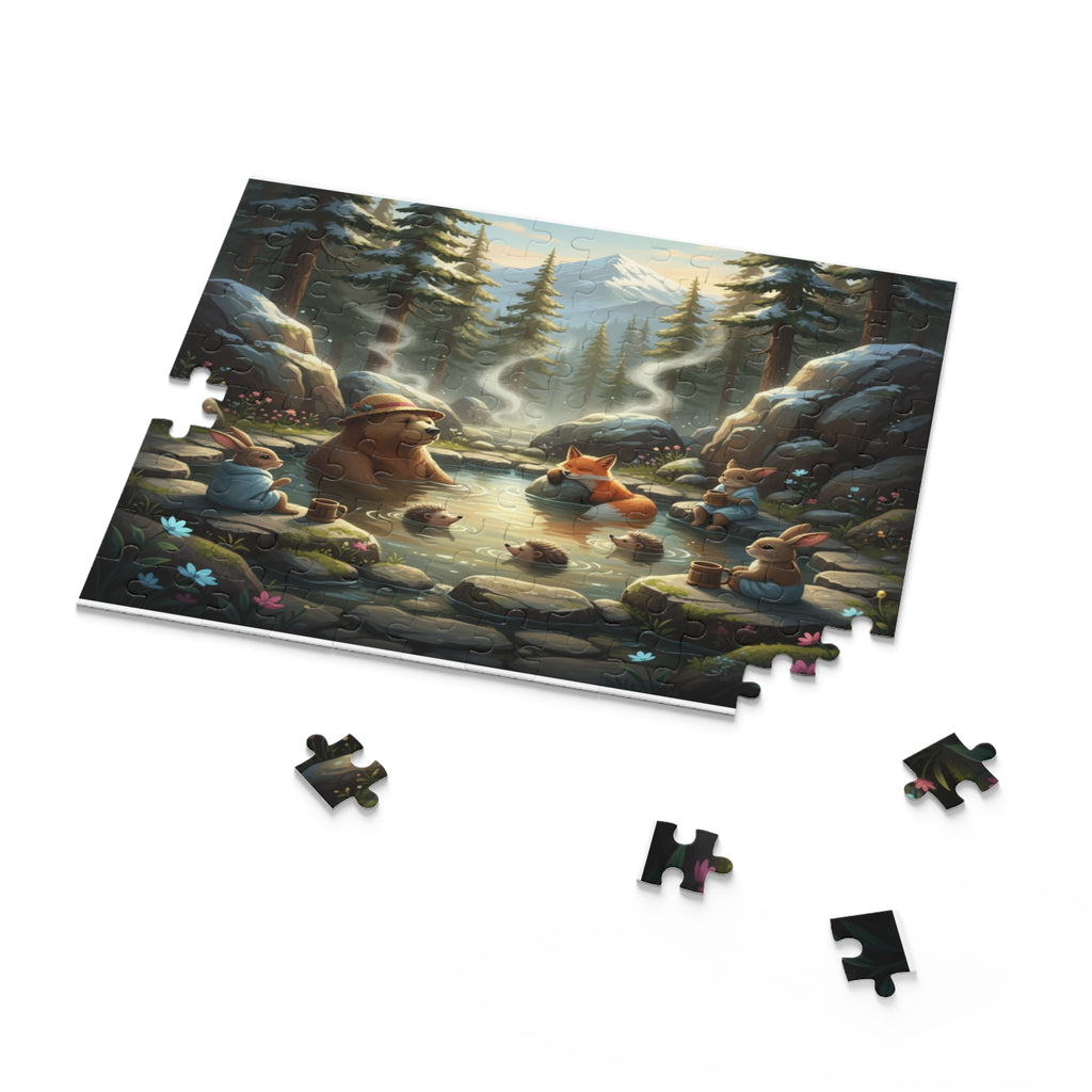 Mountain Hot Springs Jigsaw Puzzle (120/252/500 pcs)
