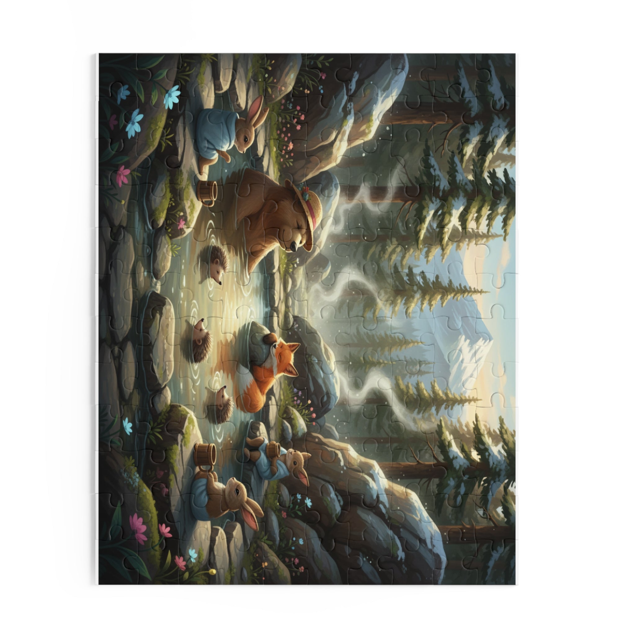 Mountain Hot Springs Jigsaw Puzzle (120/252/500 pcs)