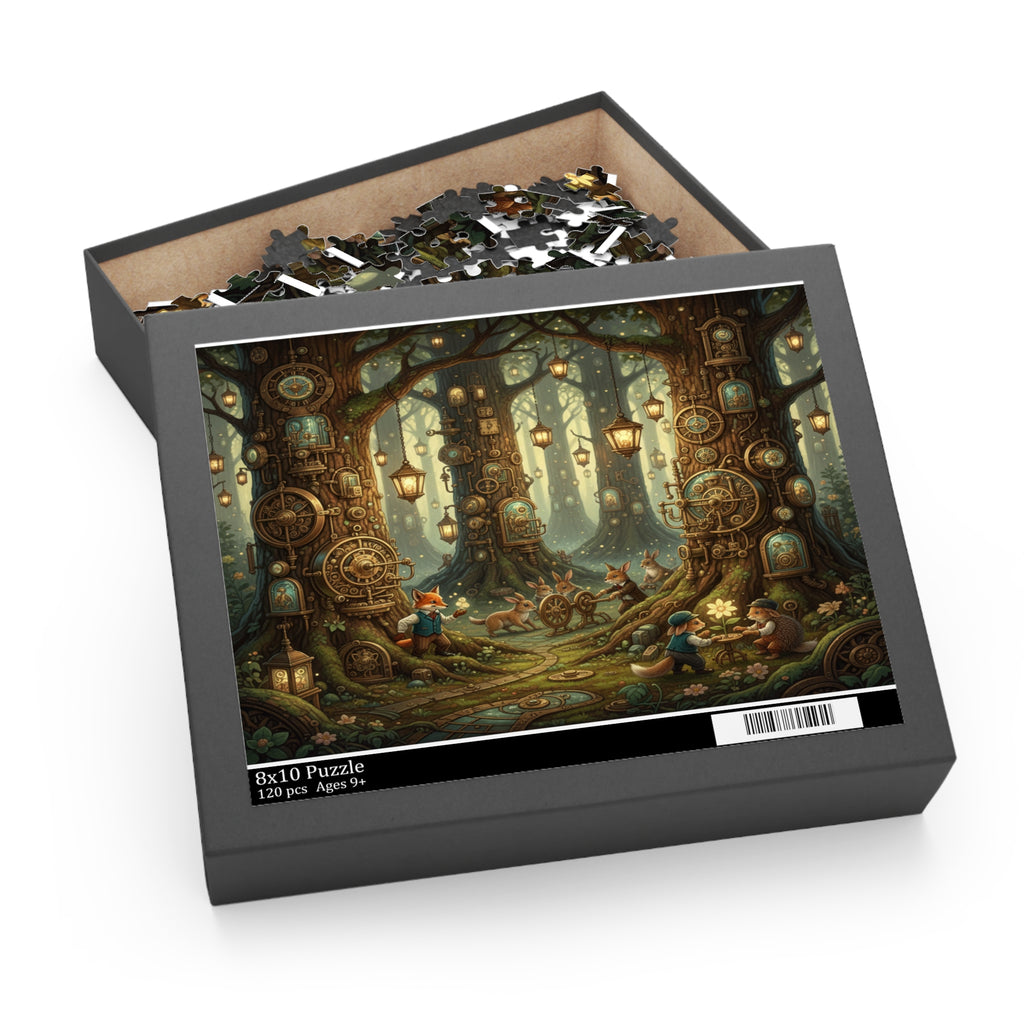 Enchanted Clockwork Forest Jigsaw Puzzle (120/252/500 pcs)