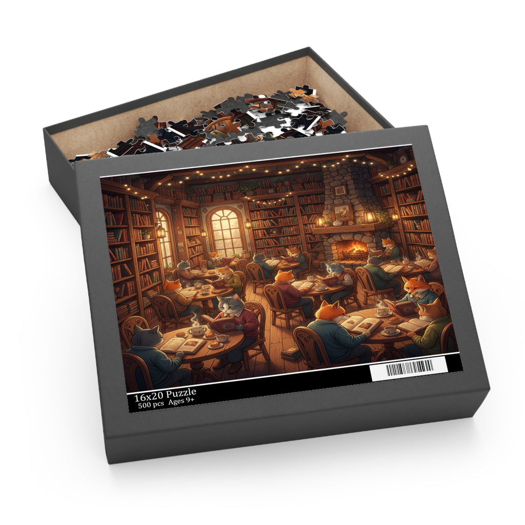 Animal Book Café Jigsaw Puzzle (120/252/500 pcs)