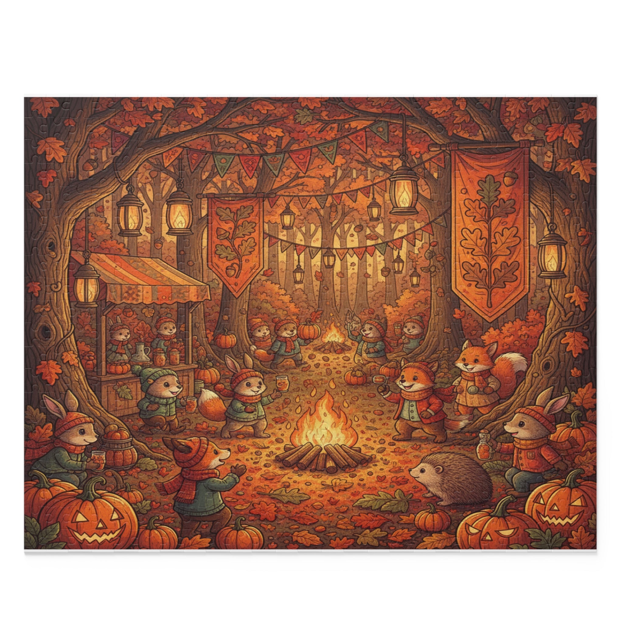 Autumn Animal Festival Jigsaw Puzzle (120/252/500 pcs)
