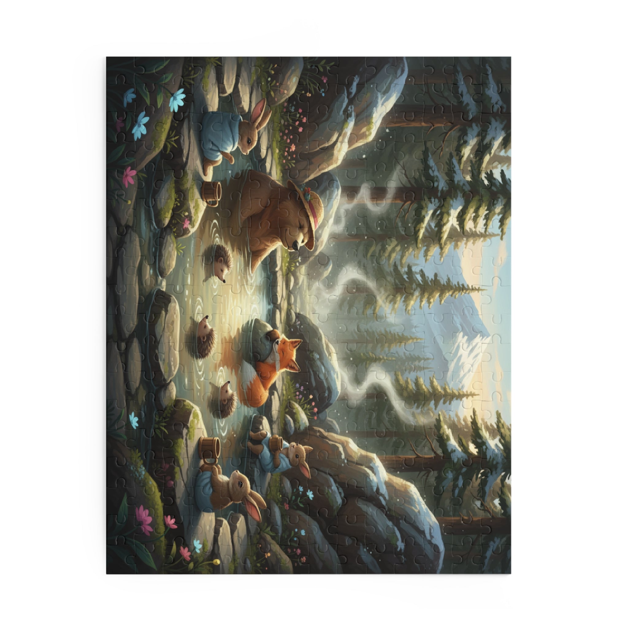 Mountain Hot Springs Jigsaw Puzzle (120/252/500 pcs)