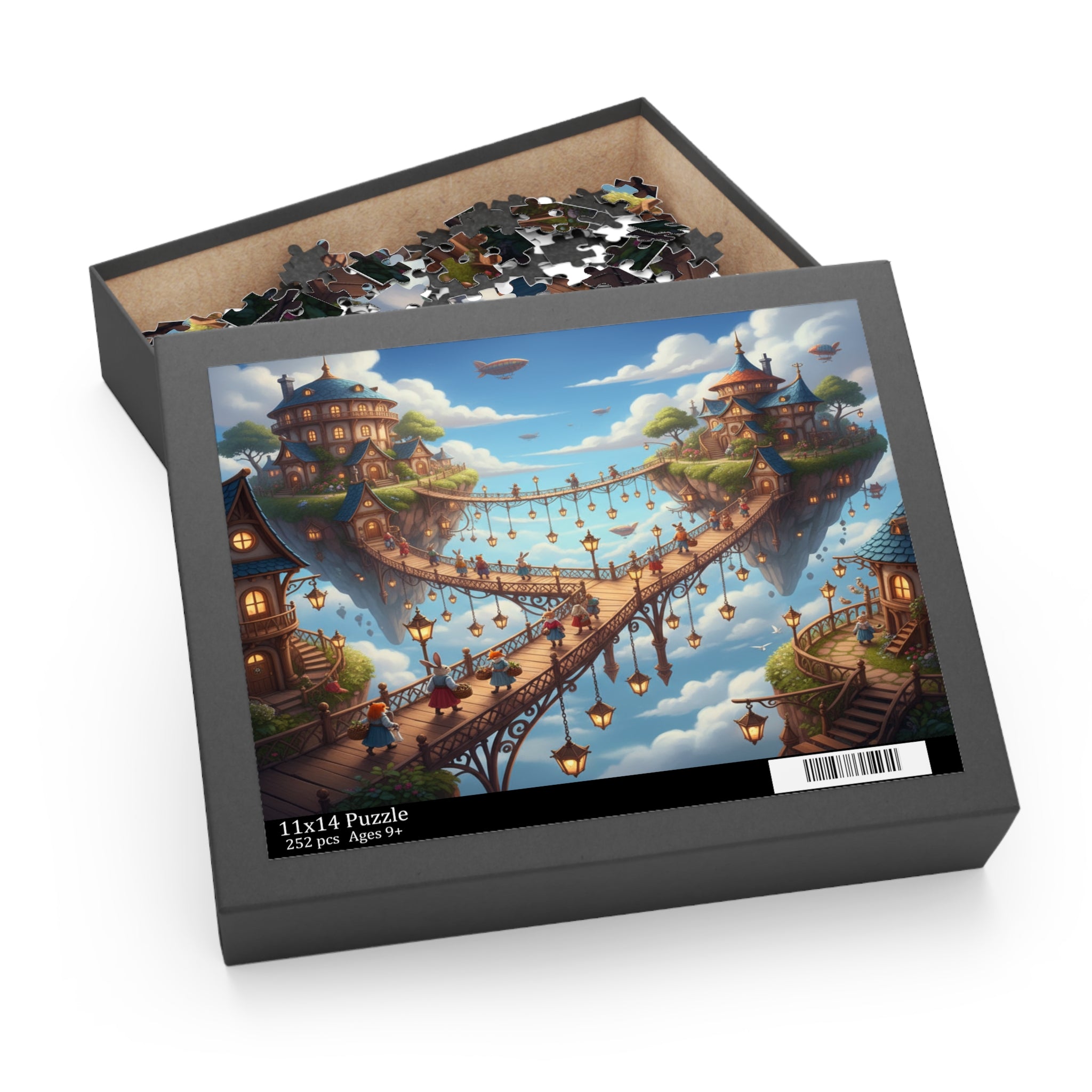 Sky Bridge Village Jigsaw Puzzle (120/252/500 pcs)