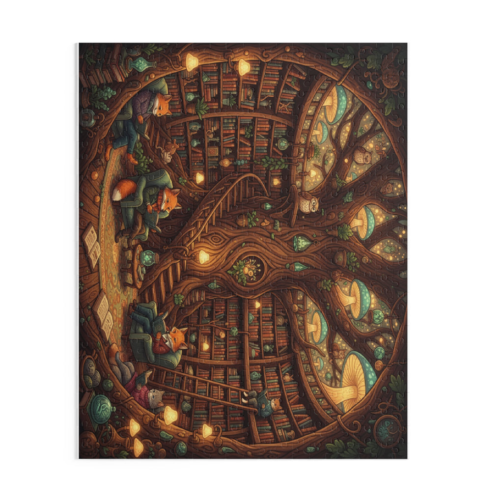 Magical Tree Library Jigsaw Puzzle (120/252/500 pcs)