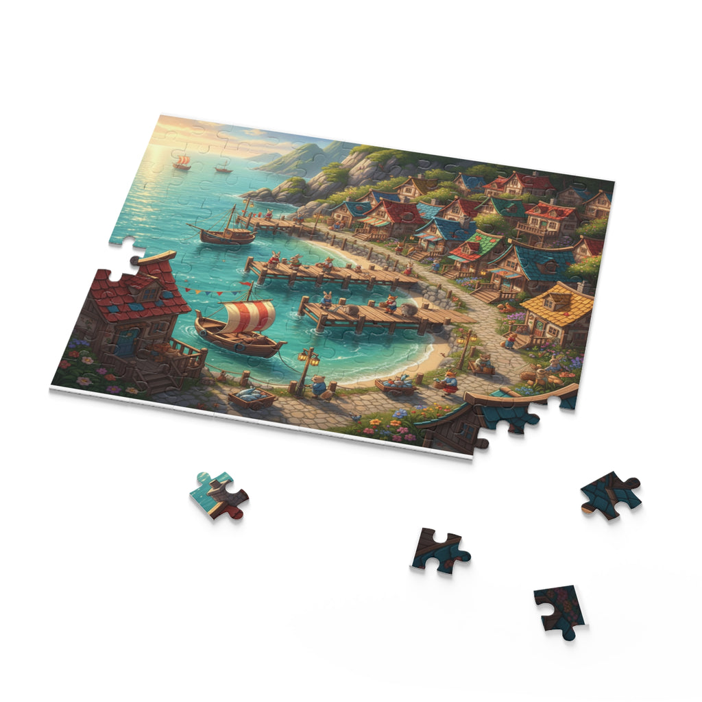 Seaside Animal Town Jigsaw Puzzle (120/252/500 pcs)