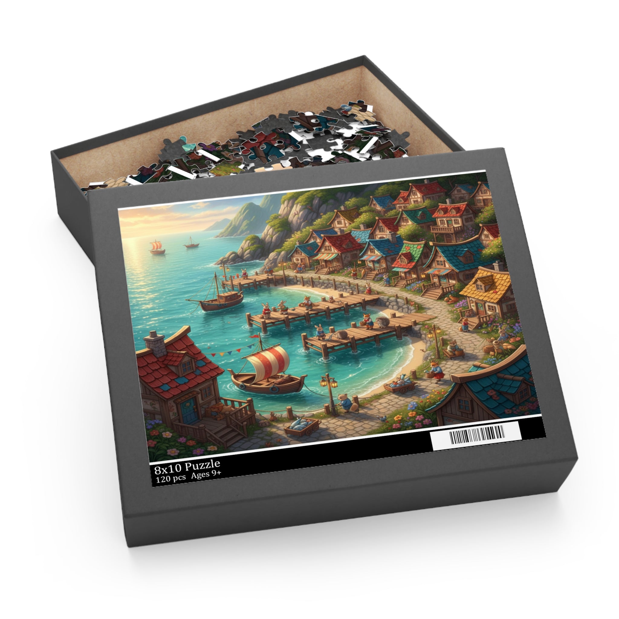 Seaside Animal Town Jigsaw Puzzle (120/252/500 pcs)