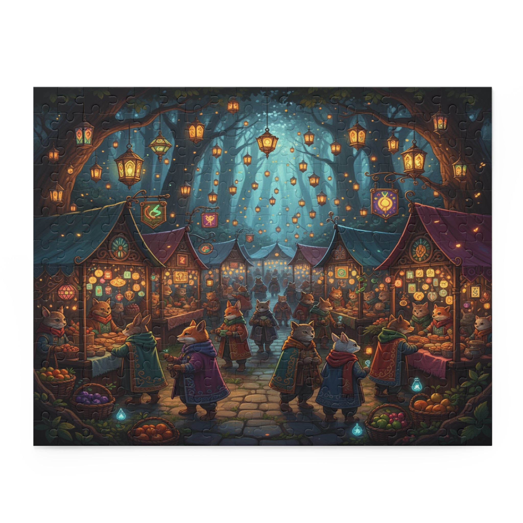 Night Market in the Woods Jigsaw Puzzle (120/252/500 pcs)