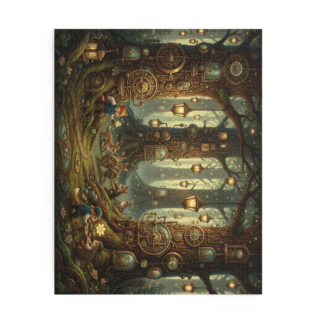 Enchanted Clockwork Forest Jigsaw Puzzle (120/252/500 pcs)