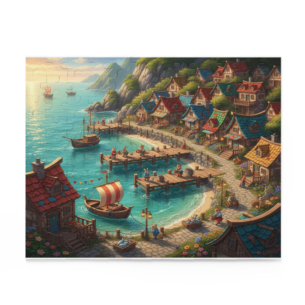 Seaside Animal Town Jigsaw Puzzle (120/252/500 pcs)