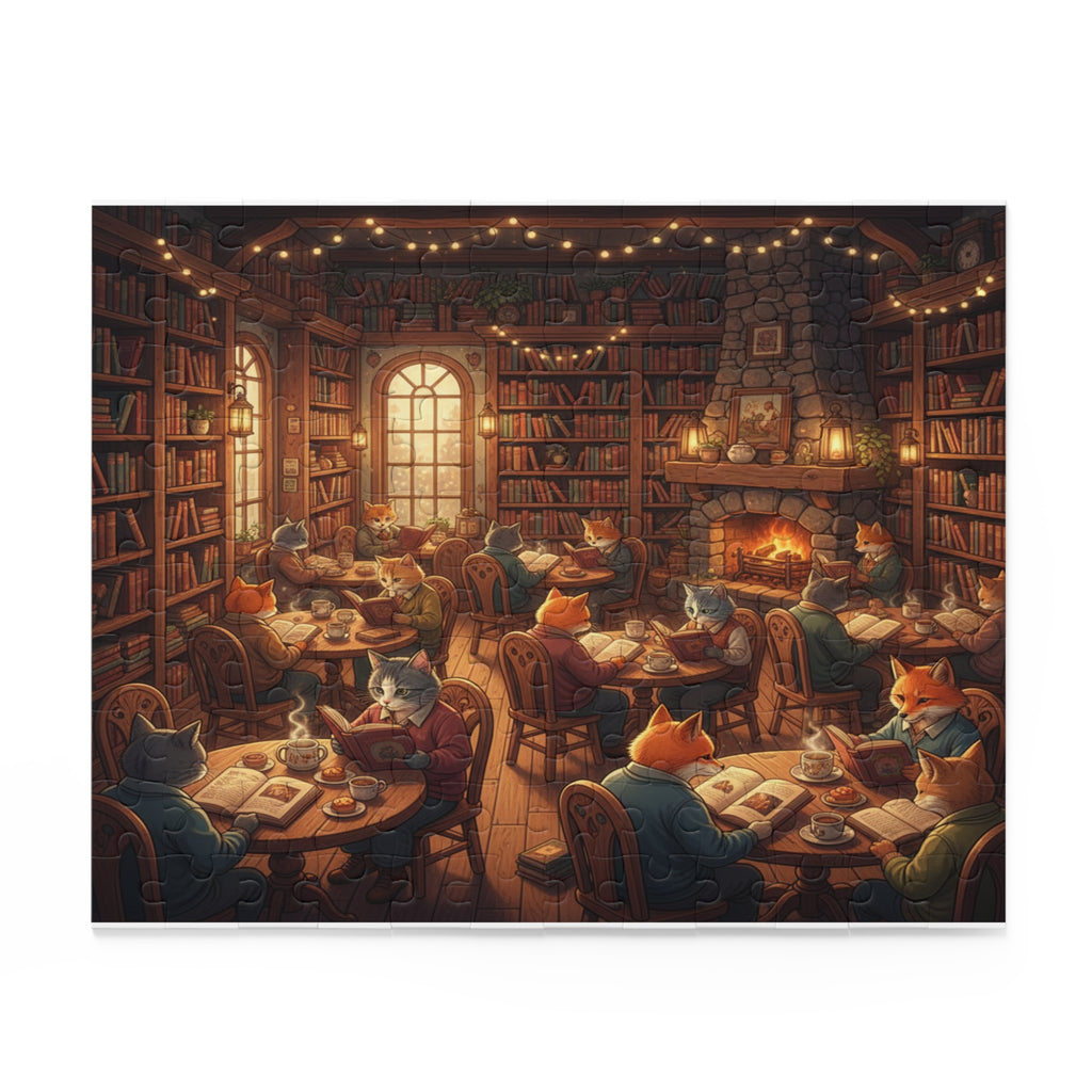 Animal Book Café Jigsaw Puzzle (120/252/500 pcs)
