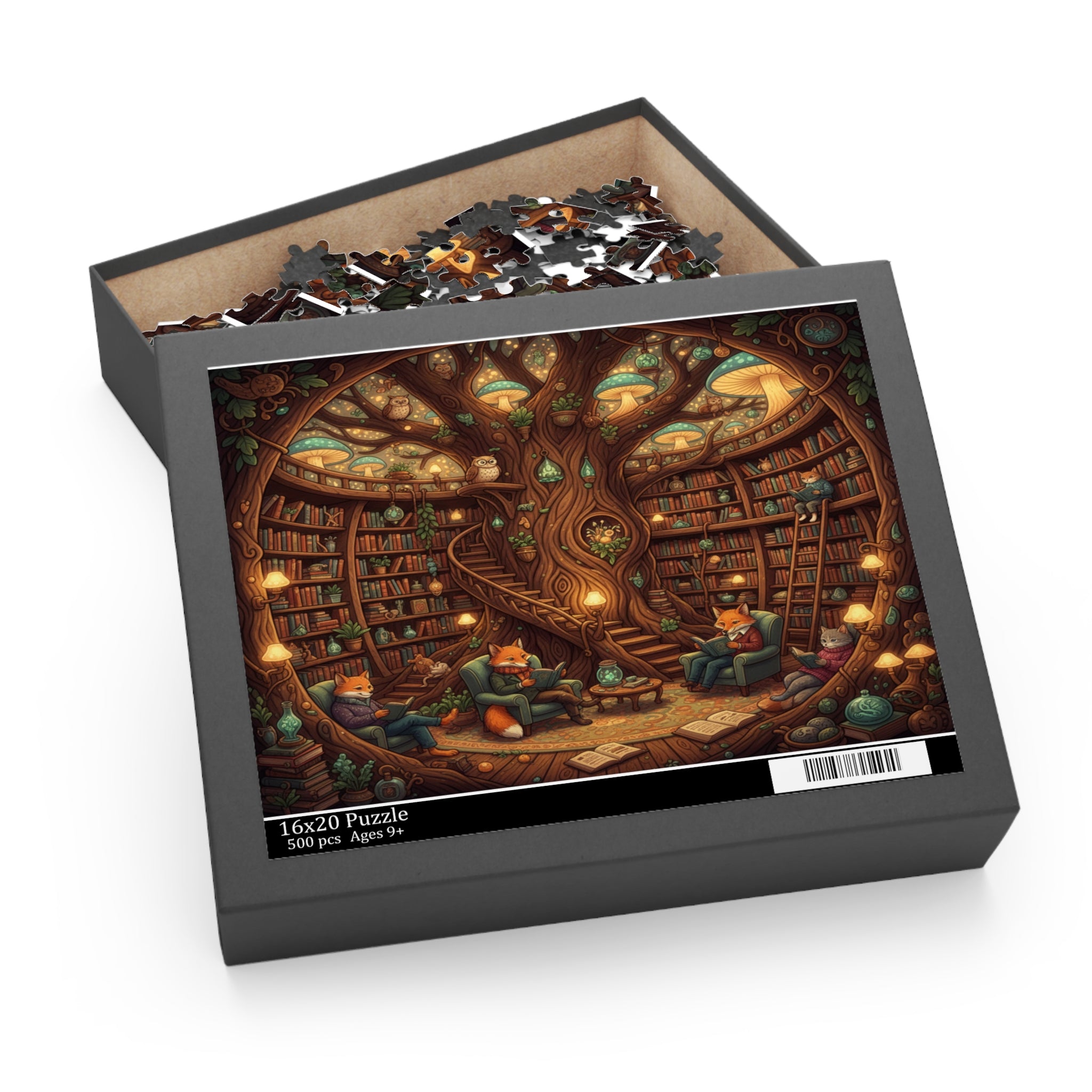 Magical Tree Library Jigsaw Puzzle (120/252/500 pcs)