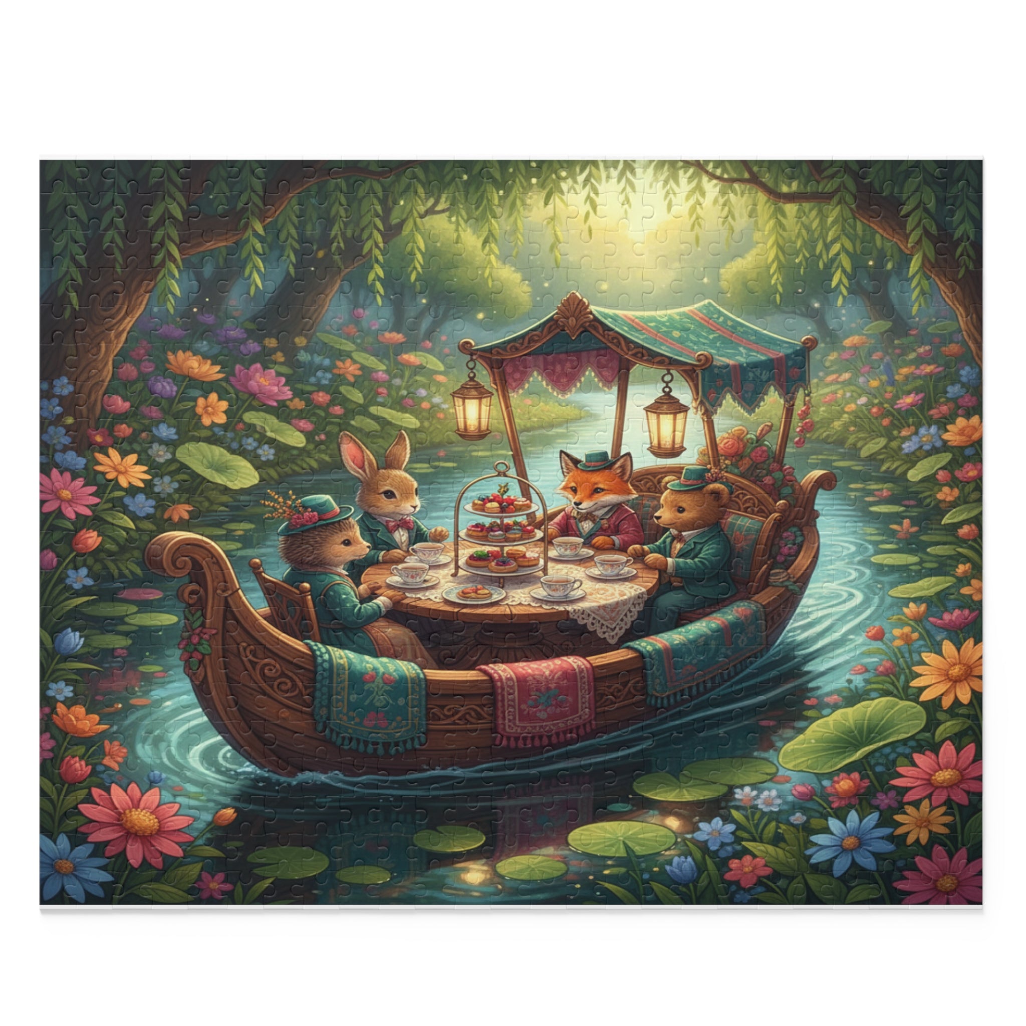 Riverboat Tea Party Jigsaw Puzzle (120/252/500 pcs)