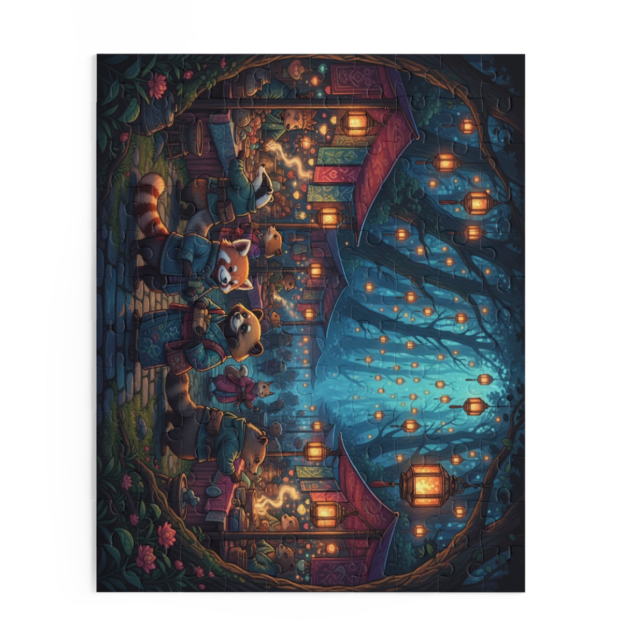 Love in the Lantern Market Jigsaw Puzzle (120/252/500 pcs)