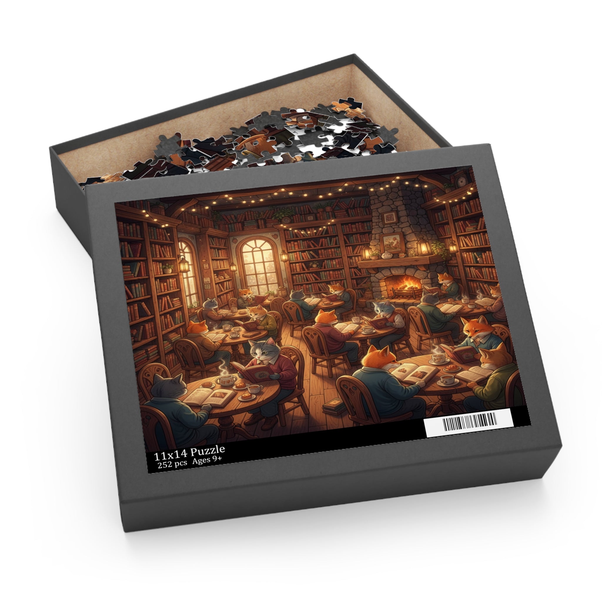 Animal Book Café Jigsaw Puzzle (120/252/500 pcs)