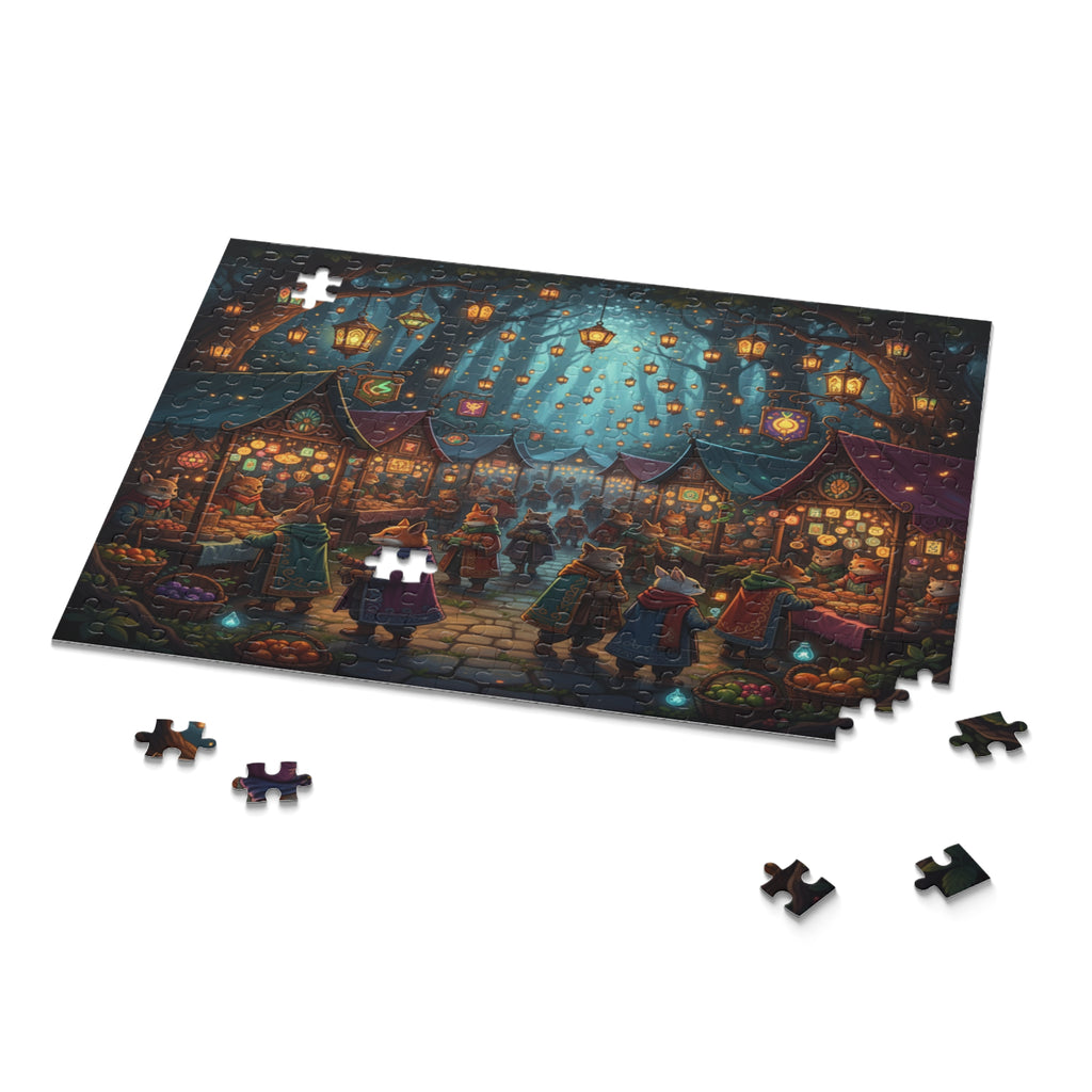 Night Market in the Woods Jigsaw Puzzle (120/252/500 pcs)