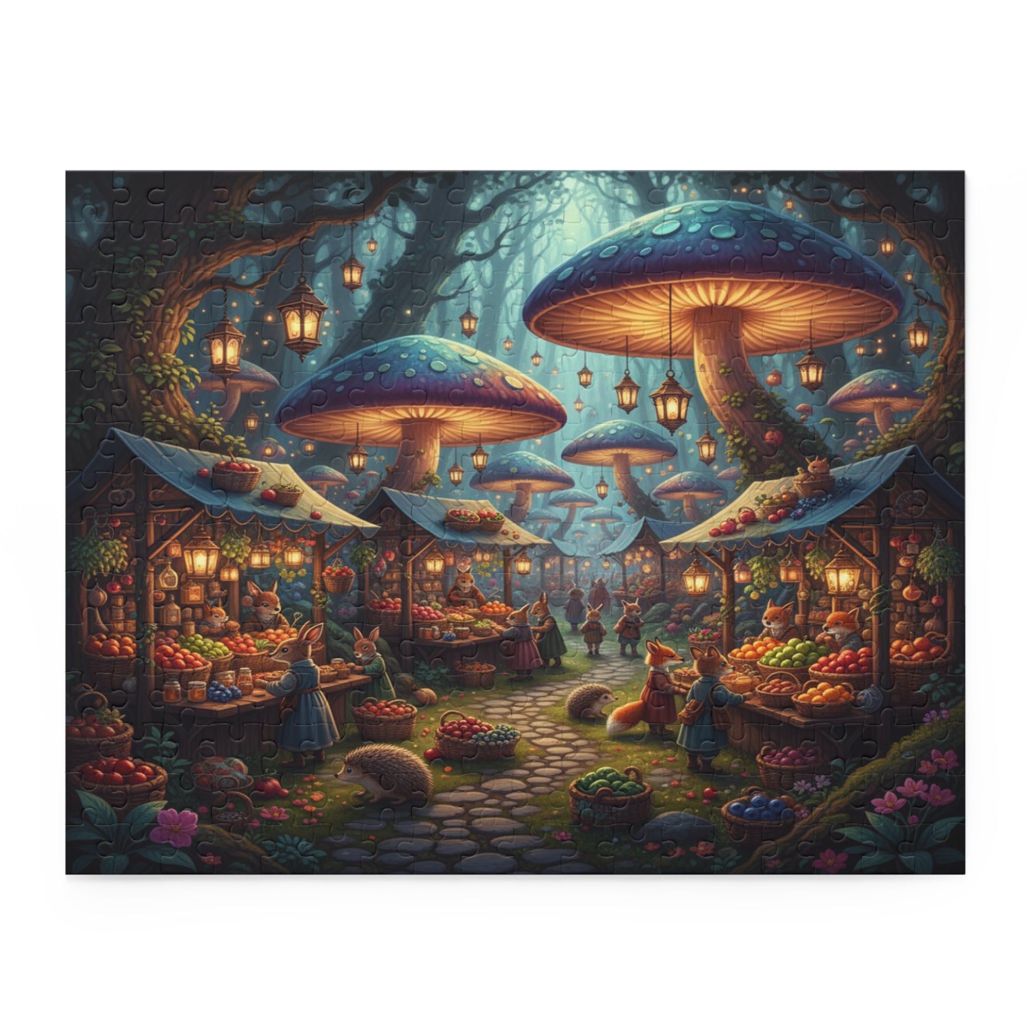 Mushroom Market Jigsaw Puzzle (120/252/500 pcs)